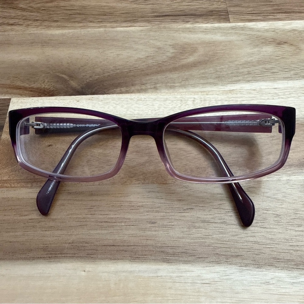 Heartland Women’s Collection C111 Purple Fade Rect.  Eyeglasses Frames 54-17-140